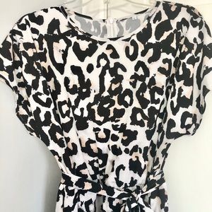 Leopard Print Faux Wrap Dress- NEVER WORN